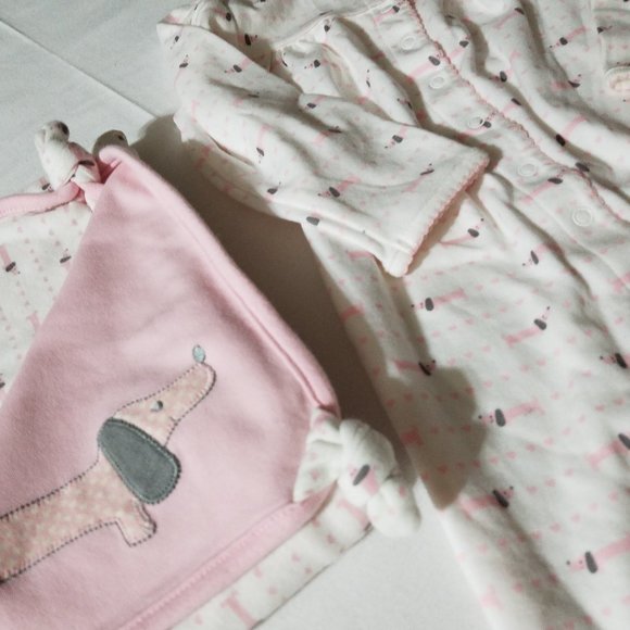 Gymboree Brand New Baby {Dashchund Hound} NWT 12-18 Month Romper, Used Blanket - Picture 4 of 4